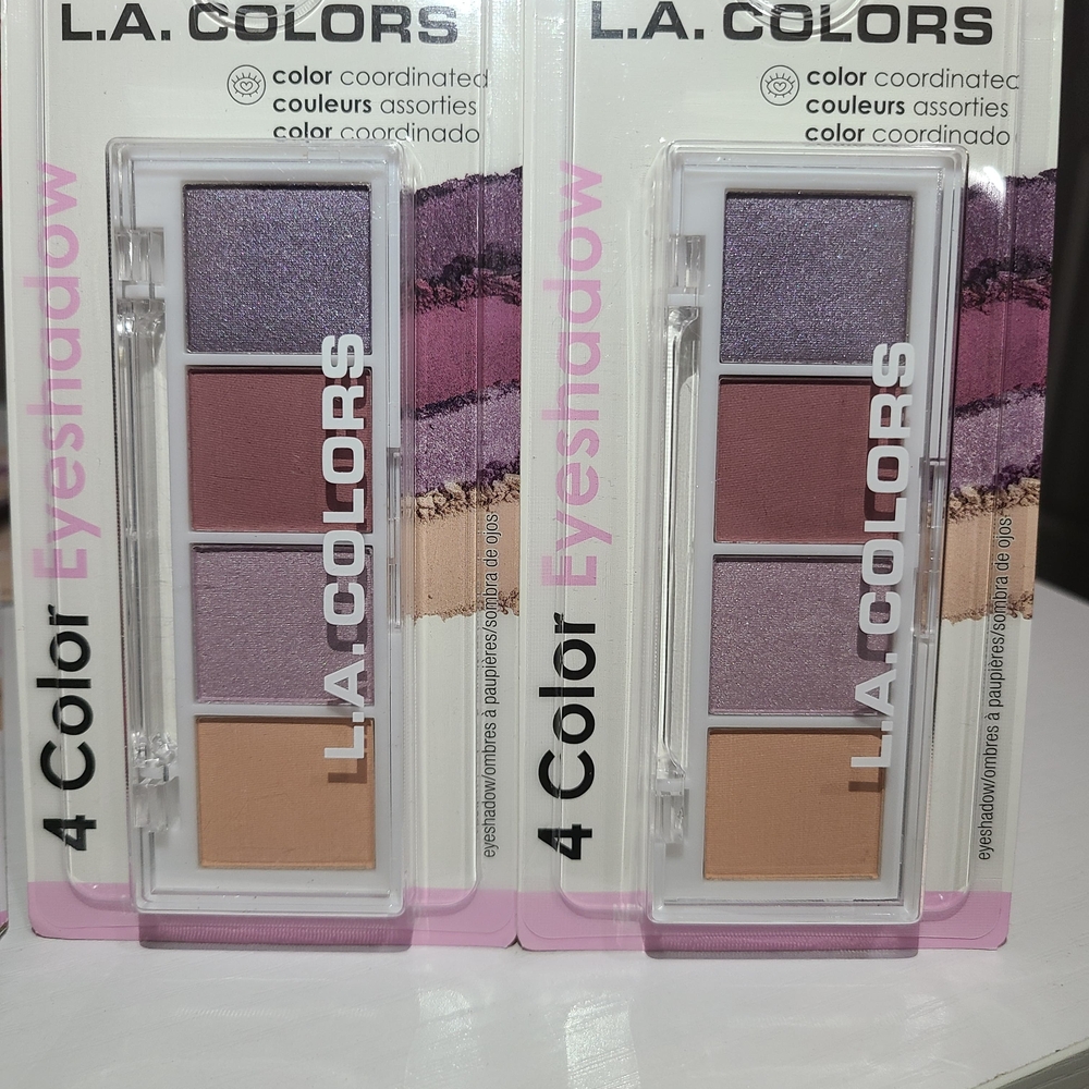 L.A. Colors 4-Color Purple and Tan Eyeshadow Set